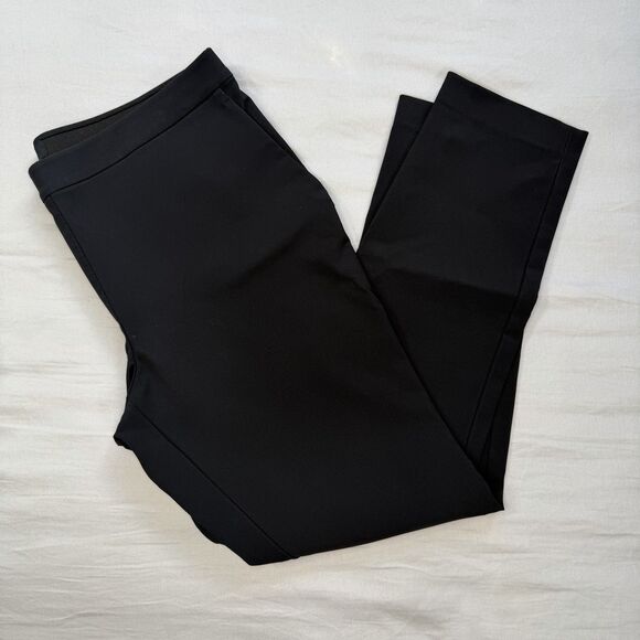 THEORY Thaniel Kenett Pants Size 8 Black Pull On Tapered Trousers Stretch Casual - Picture 2 of 14